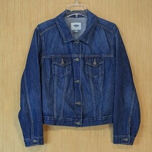 Old Navy Denim Jacket Women's XXL Blue Classic Trucker Style Casual Boho Western
